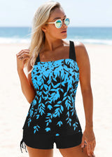 Tie Side American Flag Print Tankini Set