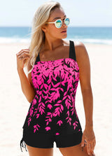 Tie Side American Flag Print Tankini Set
