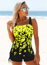 Tie Side American Flag Print Tankini Set