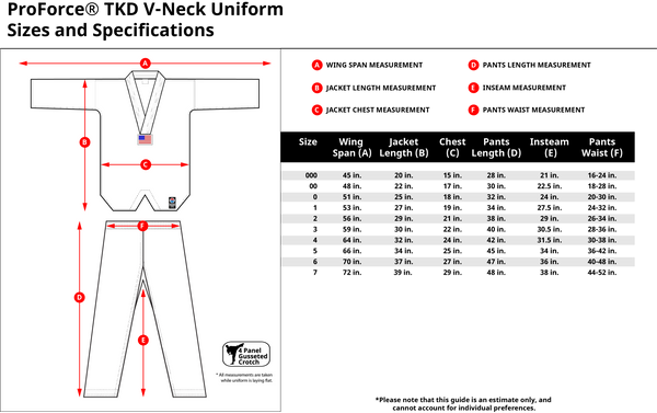 ProForce® 5 oz. TKD Uniform (With Flag)