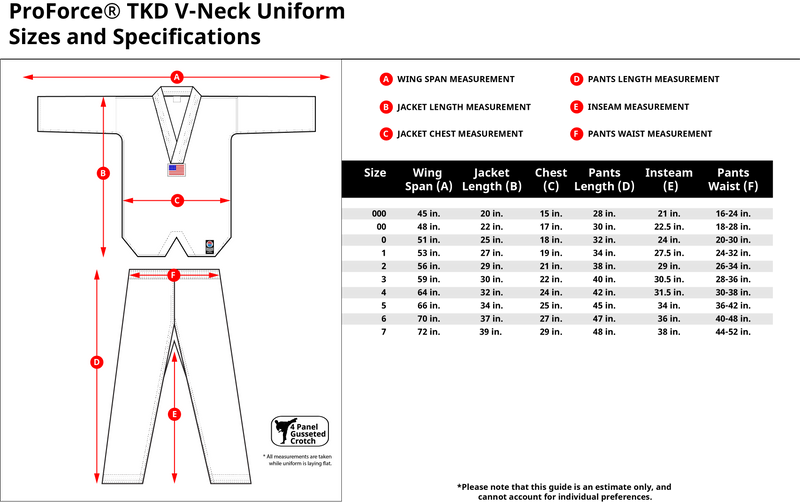 ProForce® 5 oz. TKD Uniform (With Flag)