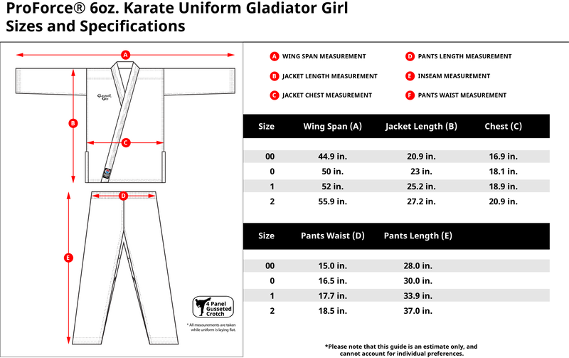 ProForce® 6 oz. Karate Uniform (Elastic Drawstring) - 55/45 Blend - Gladiator Girl