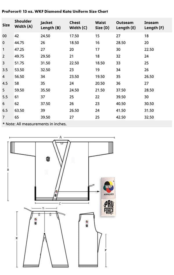 ProForce® 13 oz. Diamond Kata Gi (Traditional Drawstring) - 100% Brushed Cotton