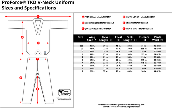 ProForce® 5 oz. Plain TKD Uniform (No Flag)