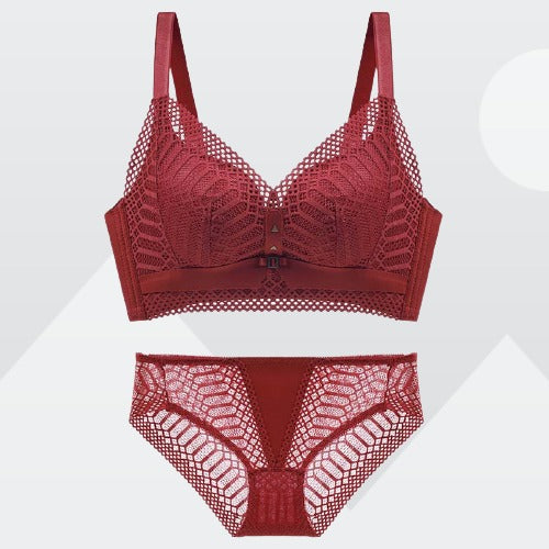 Roseheart Lace Padded One-Piece Cotton Push Up Bra