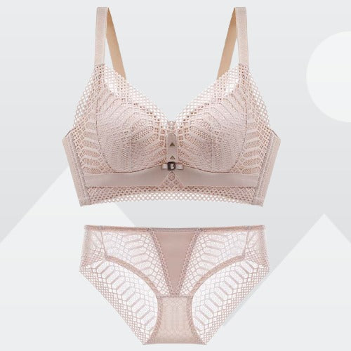 Roseheart Lace Padded One-Piece Cotton Push Up Bra
