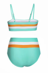 Green Bandeau Tube Bikini Set