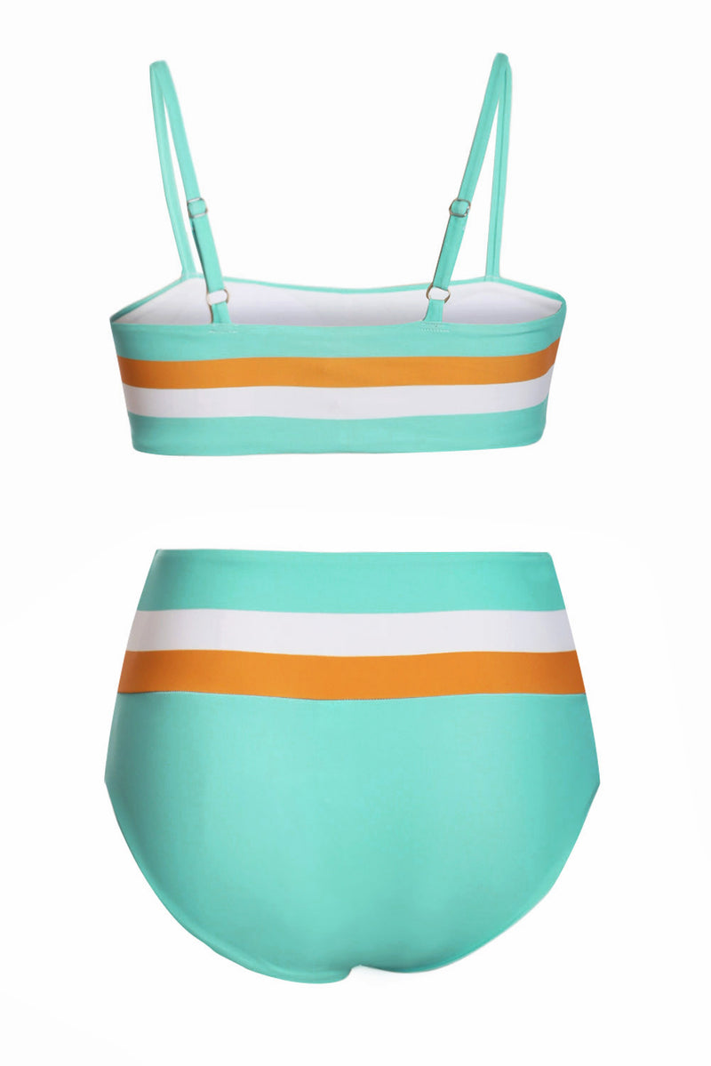 Green Bandeau Tube Bikini Set