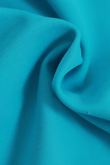 Turquoise Crisscross Ruched High Waisted Swimsuit
