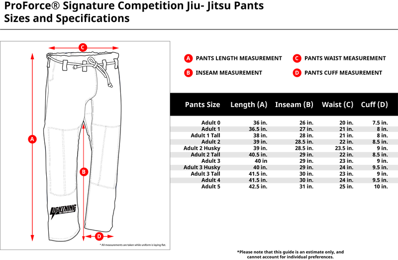 ProForce® Competition Signature BJJ Pants w/ Contrast Stitching and Logos