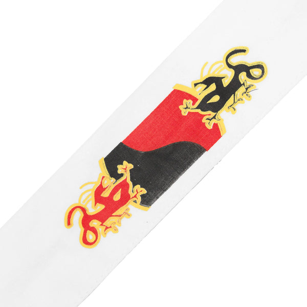 Tie-On Headband - White Dragon/ Yin Yang