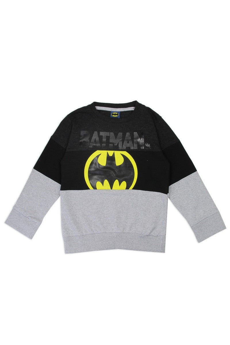 Boys batman 4-7 color block sweatshirt