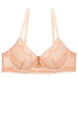 Ladies two tone geo lace bra w/ underwire