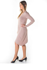Ladies fashion choker asymmetric long sleeve mini dress