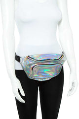Ladies fashion holographic shiny fanny pack