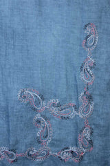 Sheer embroidered oblong scarf