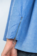 Layer pleated button down top
