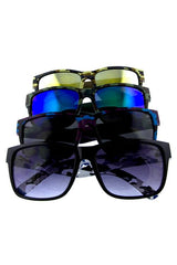 Mens camo boxframe plastic sunglasses