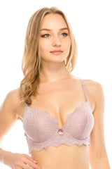 Floral lace pattern lace overlay cup