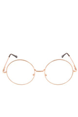Round clear framed sunglasses