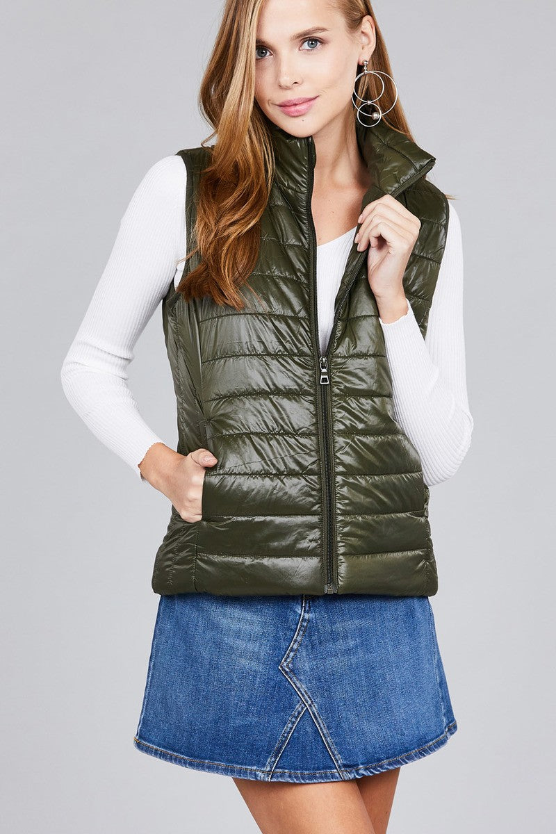 Quilted padding vest