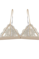 Floral lace overlayed bralette