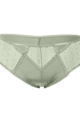 Microfiber & mesh keyholes hipster
