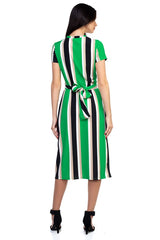 Stripe Twist Front Dress