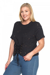 Waist Lace Up Shirts