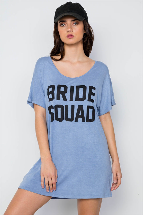 Bride Squad Graphic Short Sleeve T-shirt Dress