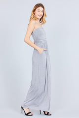 Rayon Modal Spandex Tube Top Maxi Dress