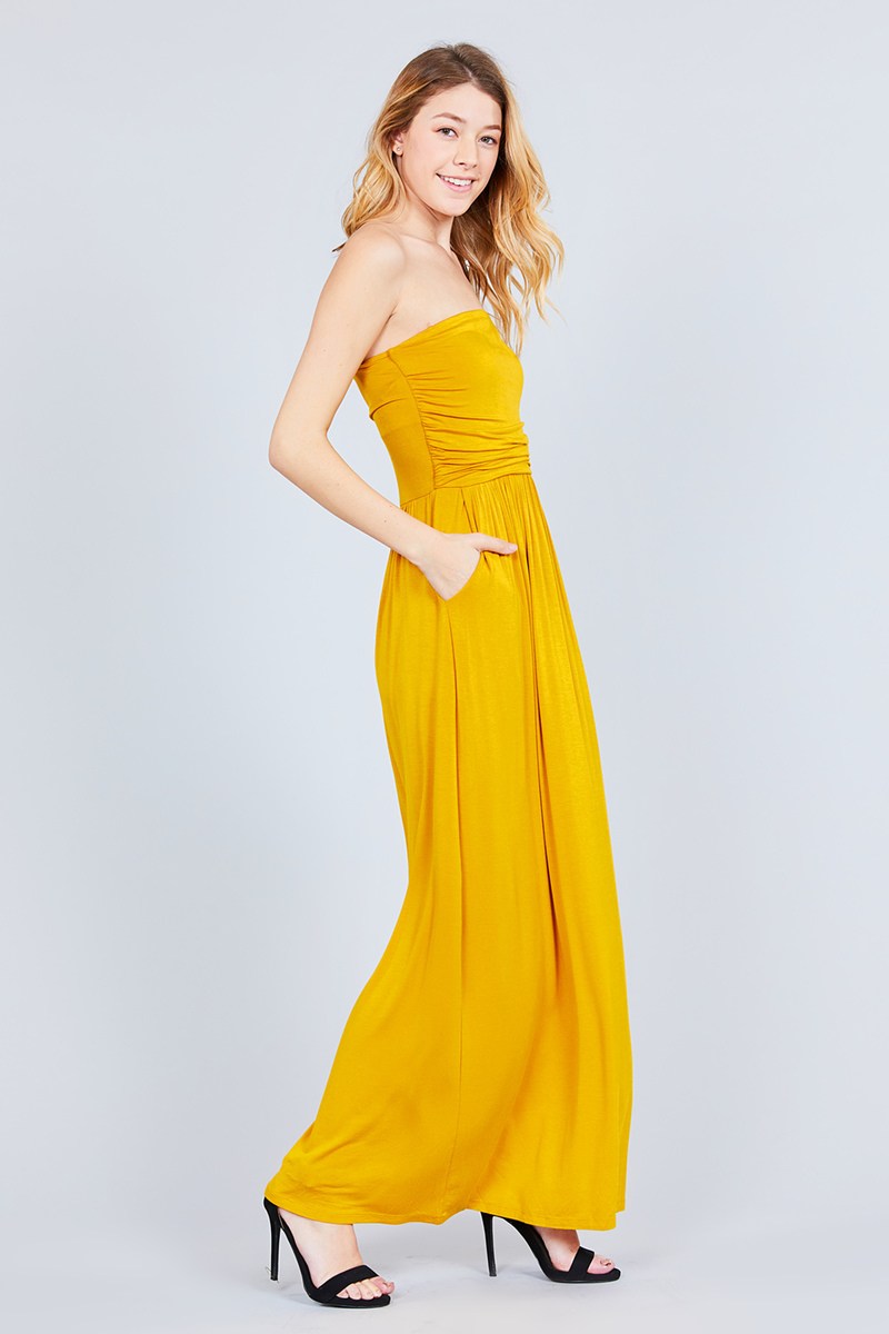 Rayon Modal Spandex Tube Top Maxi Dress