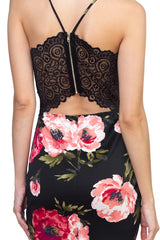 Lace Floral Mini Dress