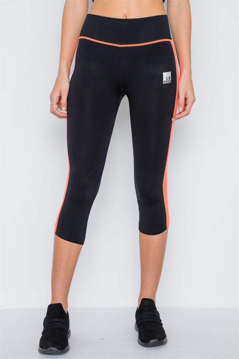Contrast Stripe Active Sporty Leggings