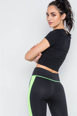 Contrast Stripe Active Sporty Leggings