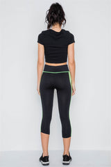 Contrast Stripe Active Sporty Leggings
