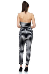 Stripe Tube Top Jumpsuit