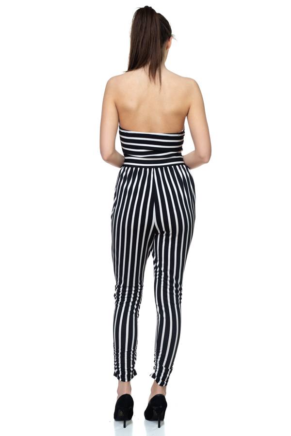 Stripe Tube Top Jumpsuit