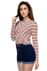 Stripe Twist Long Sleeve Shirt