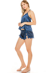 Satin Pj Short Set