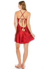 Satin Dress And Thong Set
