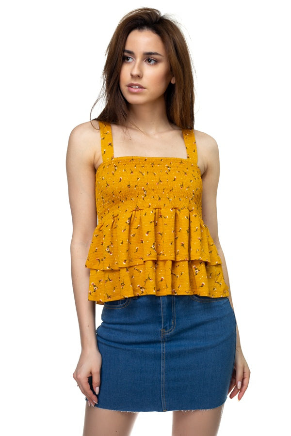 Smocked Floral Ditsy Shirt