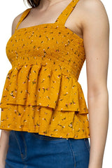 Smocked Floral Ditsy Shirt