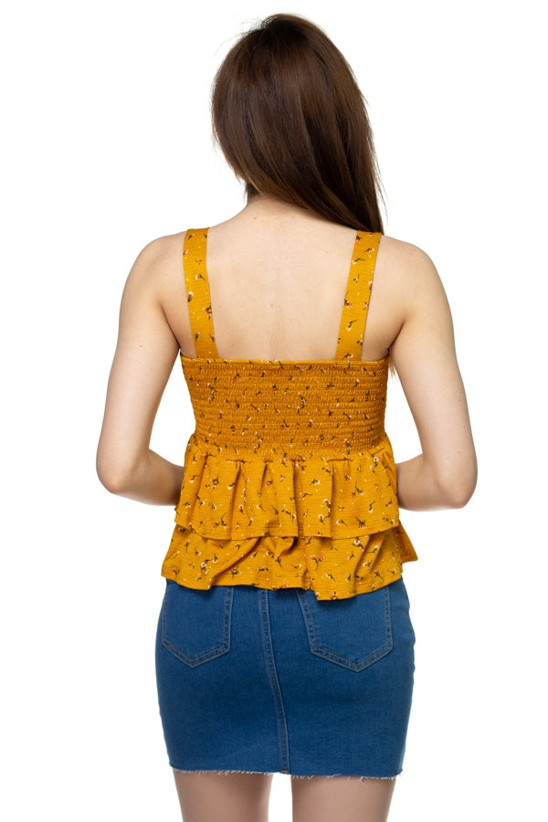 Smocked Floral Ditsy Shirt
