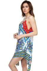 Scarf Print Mini Dress