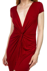 Deep V-neck Jersey Tunic Dress