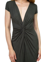 Deep V-neck Jersey Tunic Dress