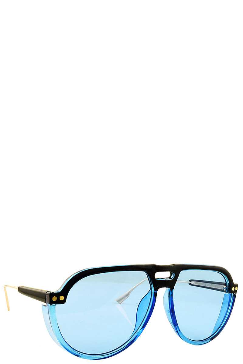 Fashion Aviator Color Tint Unisex Sunglasses