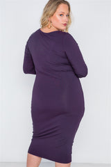 Plus Size Basic Bodycon Midi Dress