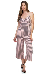 Stripe Sleeveless Jumpsuit